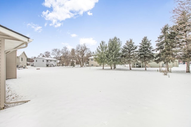 view of snowy yard