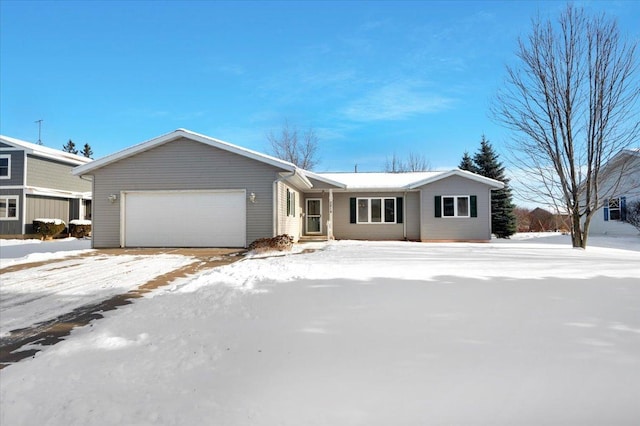 ranch-style home with a garage