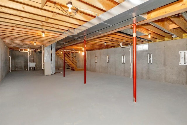 basement with sink