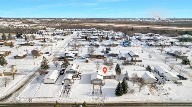 view of snowy aerial view