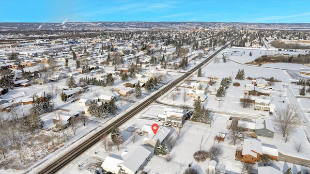 view of snowy aerial view