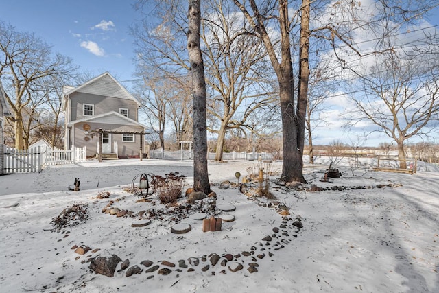 view of snowy yard