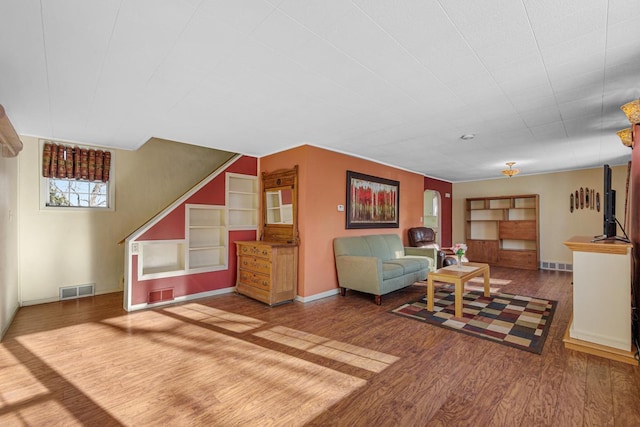 living room featuring hardwood / wood-style flooring