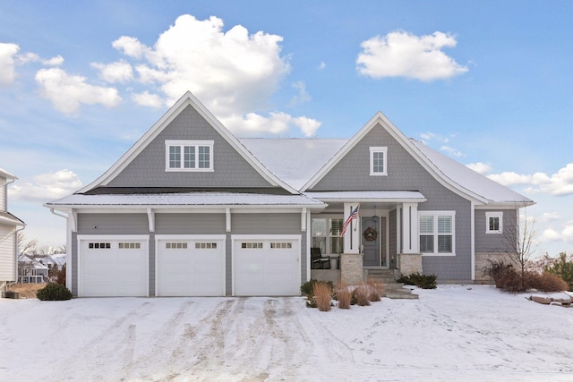 view of front of home featuring a garage