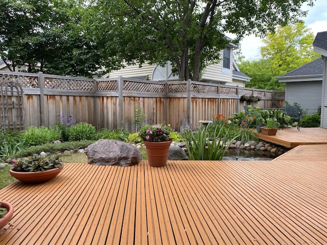 view of wooden deck