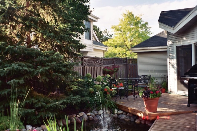 view of wooden deck