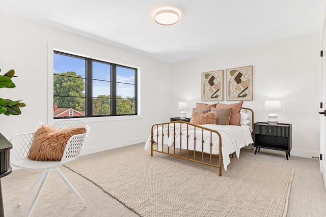 bedroom with carpet