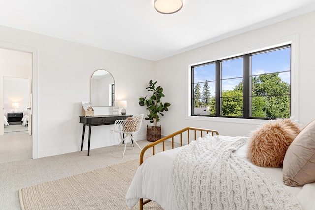 view of carpeted bedroom