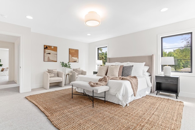 bedroom with carpet floors