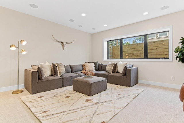 view of carpeted living room