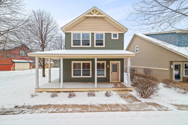 view of front of house with a porch