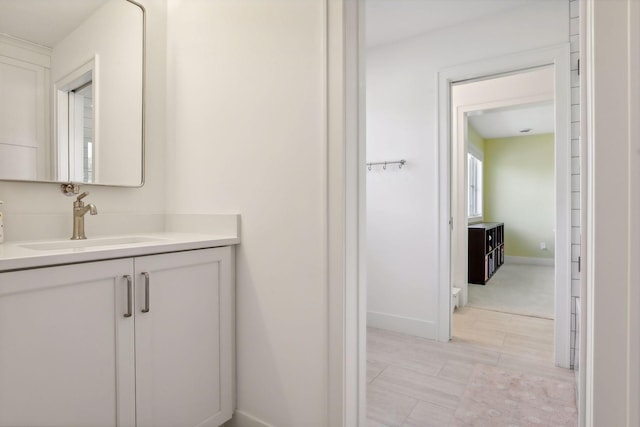 bathroom with vanity