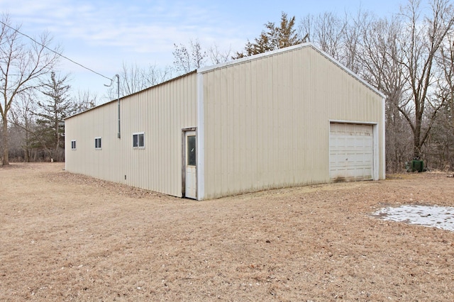 view of outdoor structure with a garage