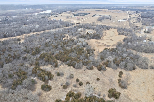 drone / aerial view with a rural view