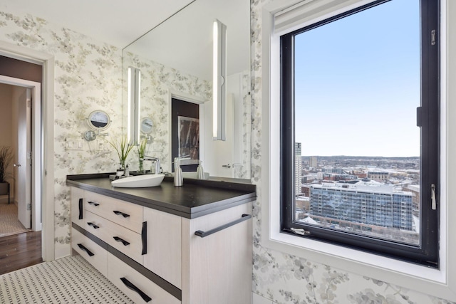 bathroom featuring vanity