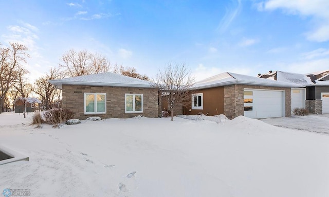 view of front of home featuring a garage