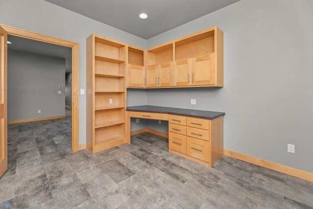 1336 Goldenwood Dr, West Fargo, ND 58078 - unfurnished office featuring built in study area, baseboards, and recessed lighting