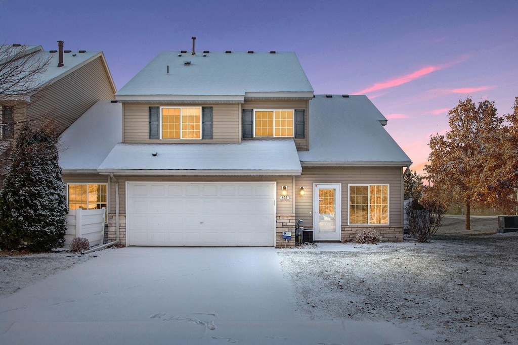 exterior space featuring a garage