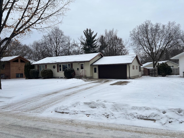 view of single story home