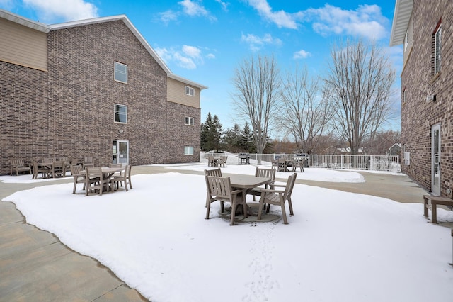 view of snowy yard