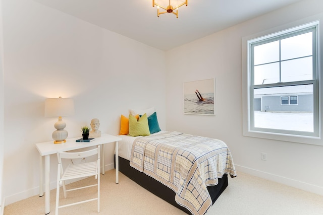 view of carpeted bedroom