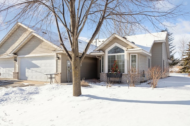 view of front of home featuring a garage