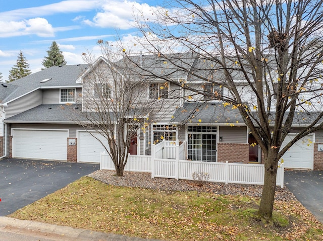 view of property with a garage