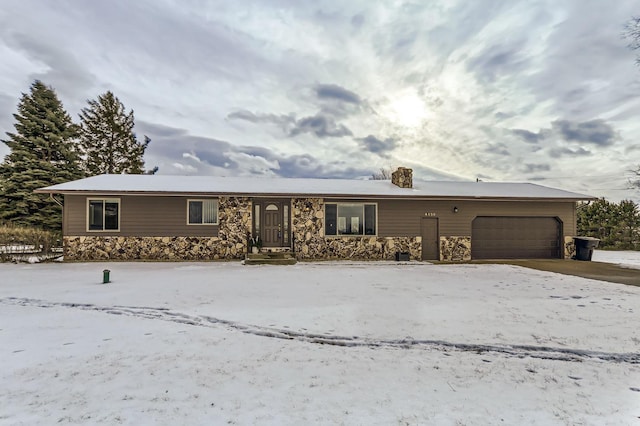 ranch-style house with a garage