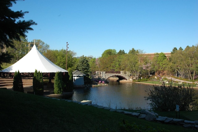 view of water feature