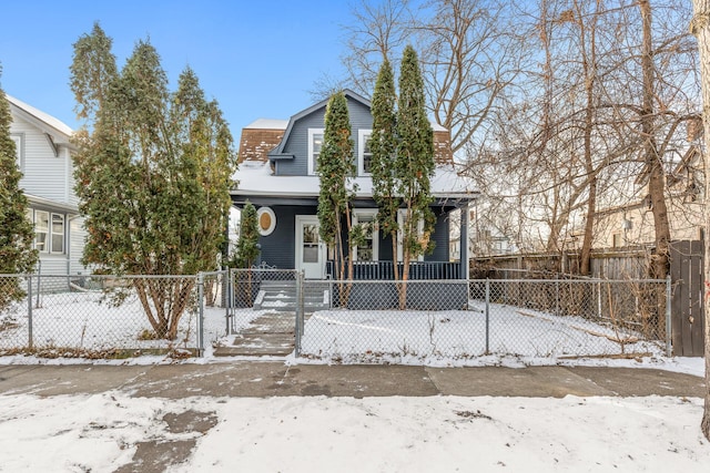 view of front of property with covered porch