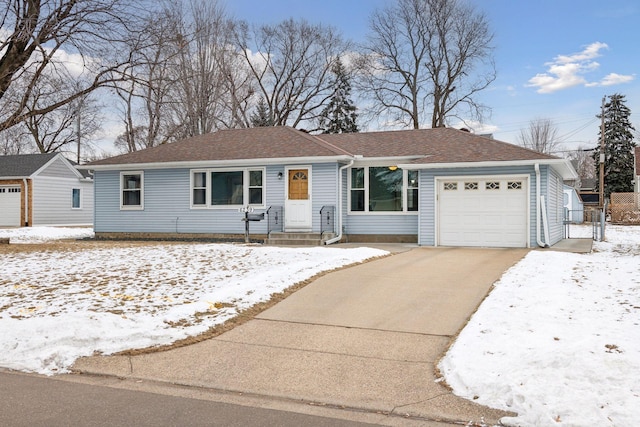 ranch-style house with a garage