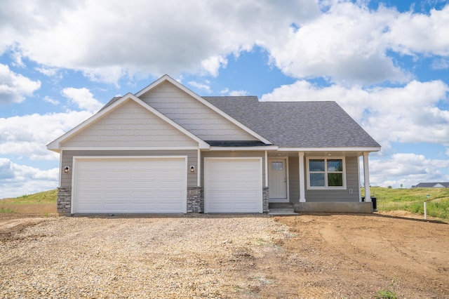 view of front facade with a garage