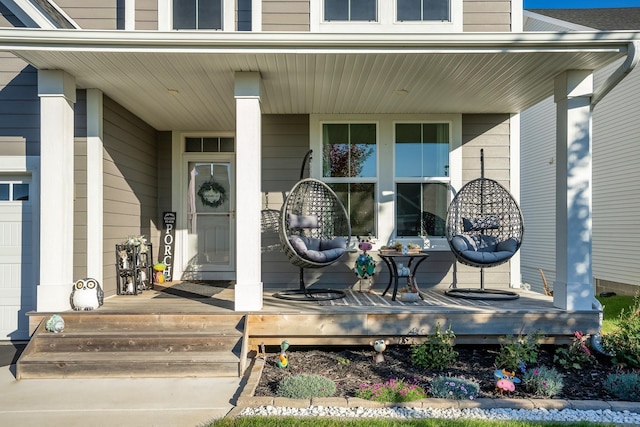 entrance to property with covered porch