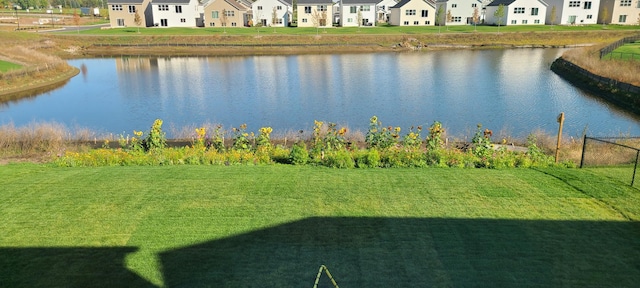 property view of water with a residential view