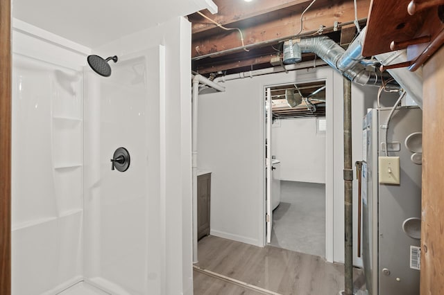 bathroom with a shower