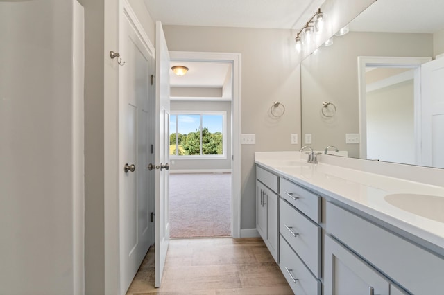 bathroom featuring vanity