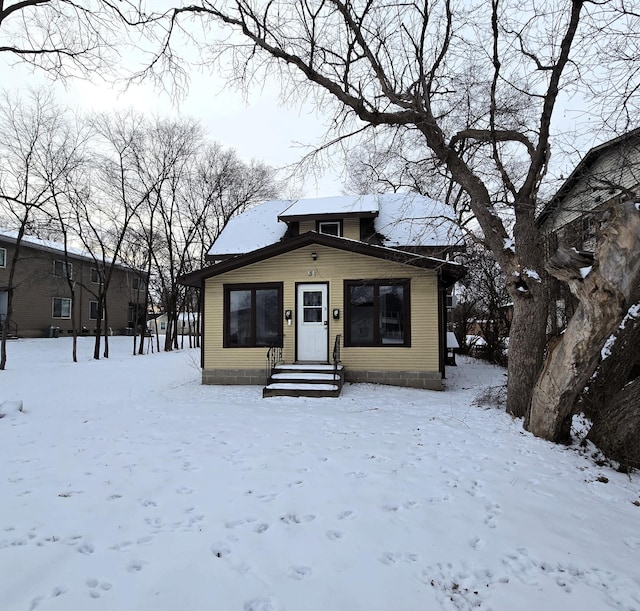 view of bungalow