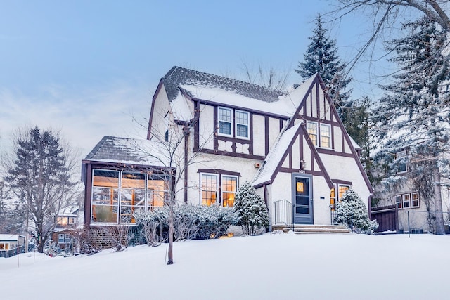 view of tudor-style house