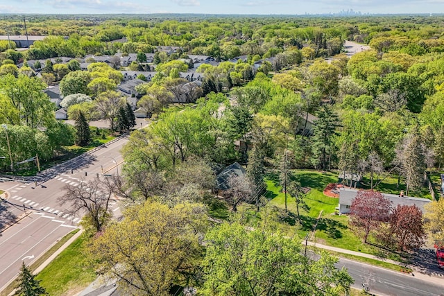 drone / aerial view of a forest