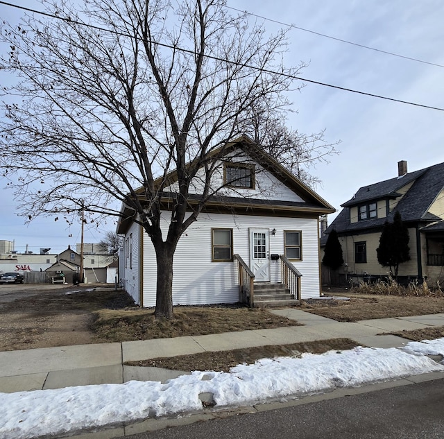 view of bungalow-style home