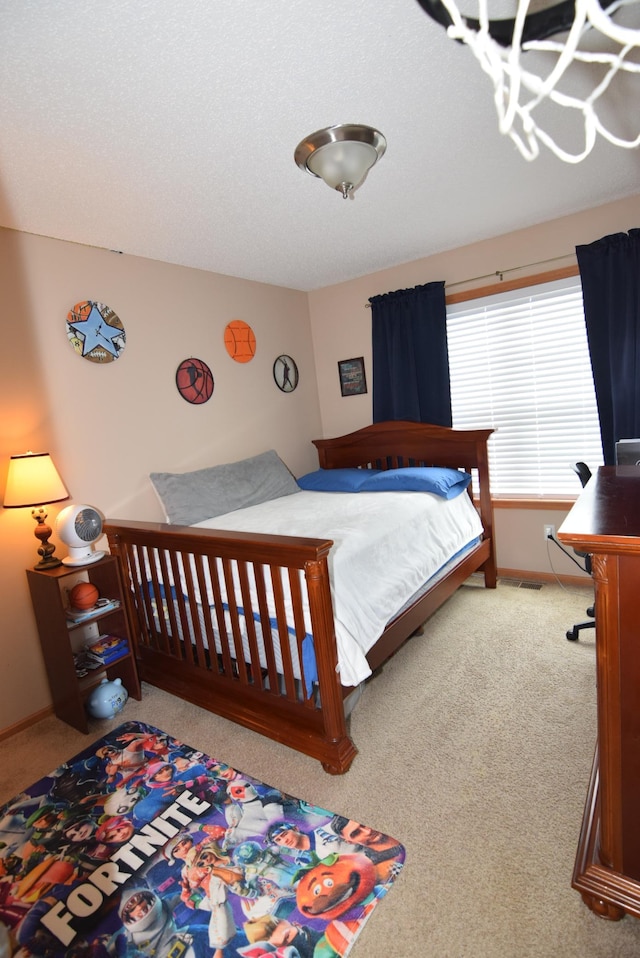 view of carpeted bedroom