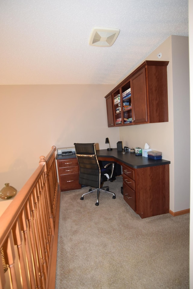 view of carpeted office space