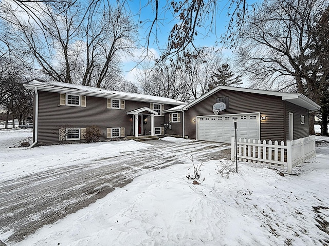 view of front of house featuring a garage