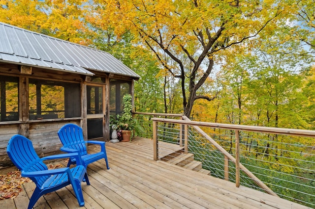 view of wooden deck