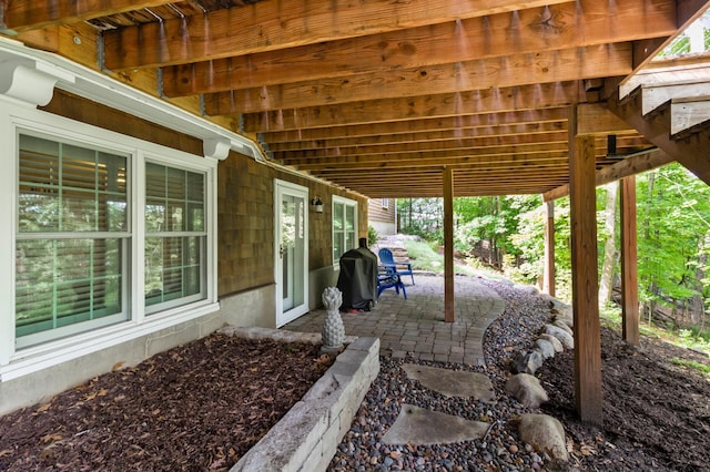 view of patio / terrace with area for grilling