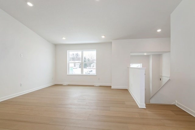 empty room featuring light hardwood / wood-style floors