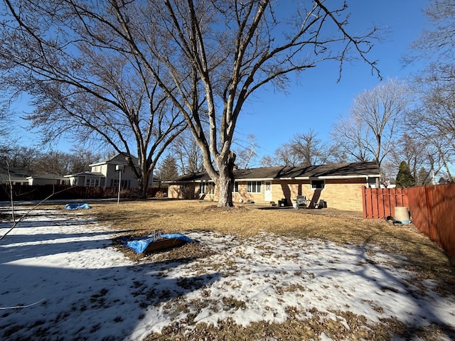 view of snowy yard