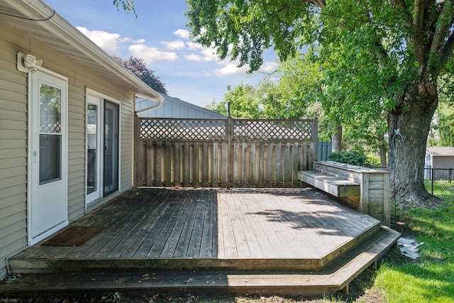 view of wooden deck