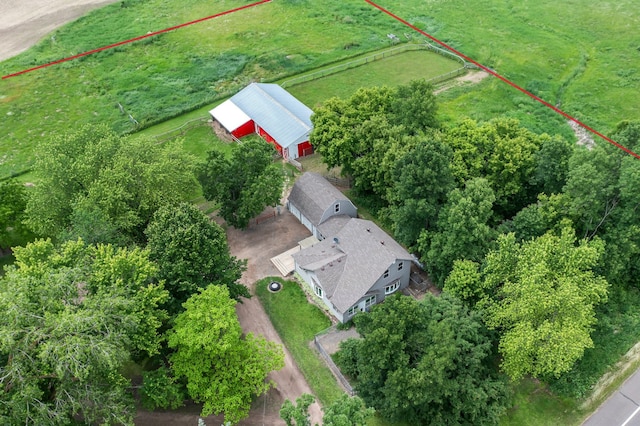 2021 Main St S, Pine City Twp, MN 55063 - aerial view of sparsely populated area featuring property boundaries highlighted