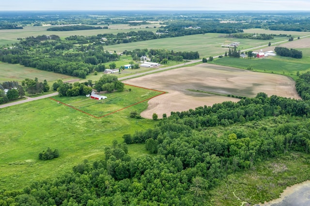 2021 Main St S, Pine City Twp, MN 55063 - aerial view of sparsely populated area with property boundaries highlighted and agricultural land